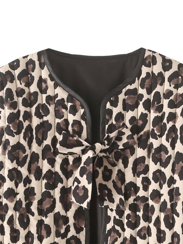 Leopard Print Lace Cotton Puffer - Image 2