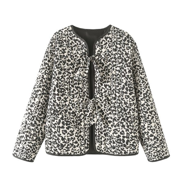 Leopard Print Lace Cotton Puffer - Image 3