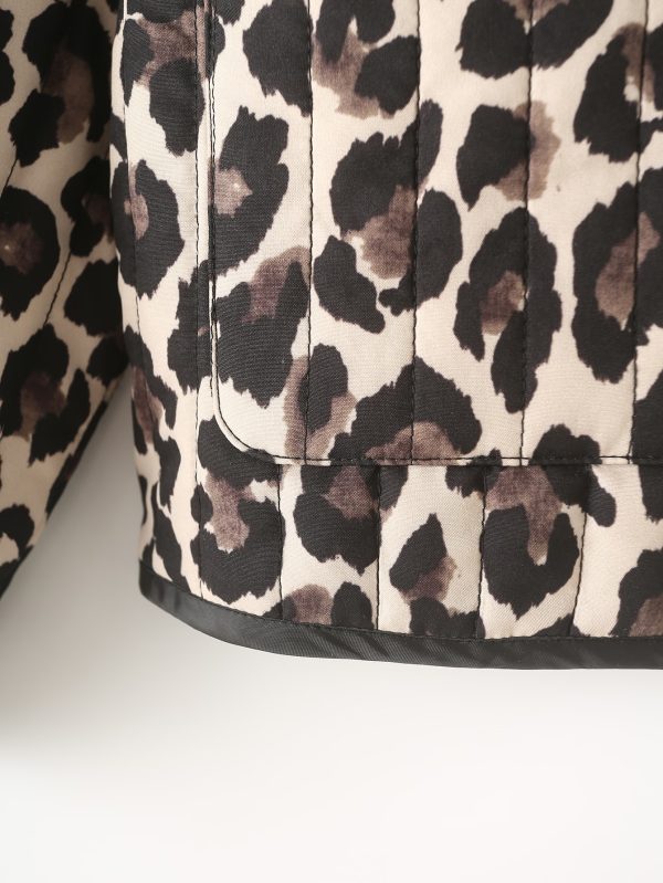 Leopard Print Lace Cotton Puffer - Image 4