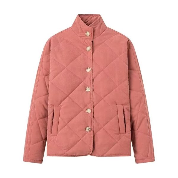 Urban Diamond Lattice Padded Winter Coat