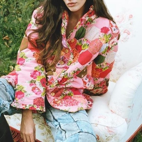 Flounce Printed Cotton Jacket