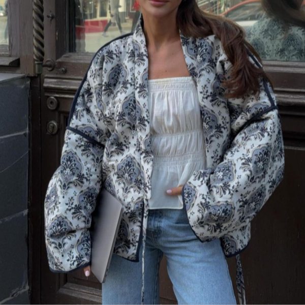 Stylish Casual Printed Padded Jacket