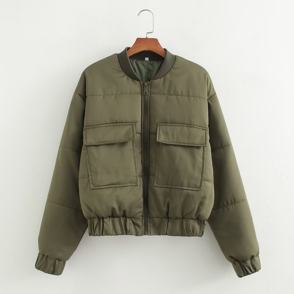 Army Green Double Pocket Jacket - Image 2