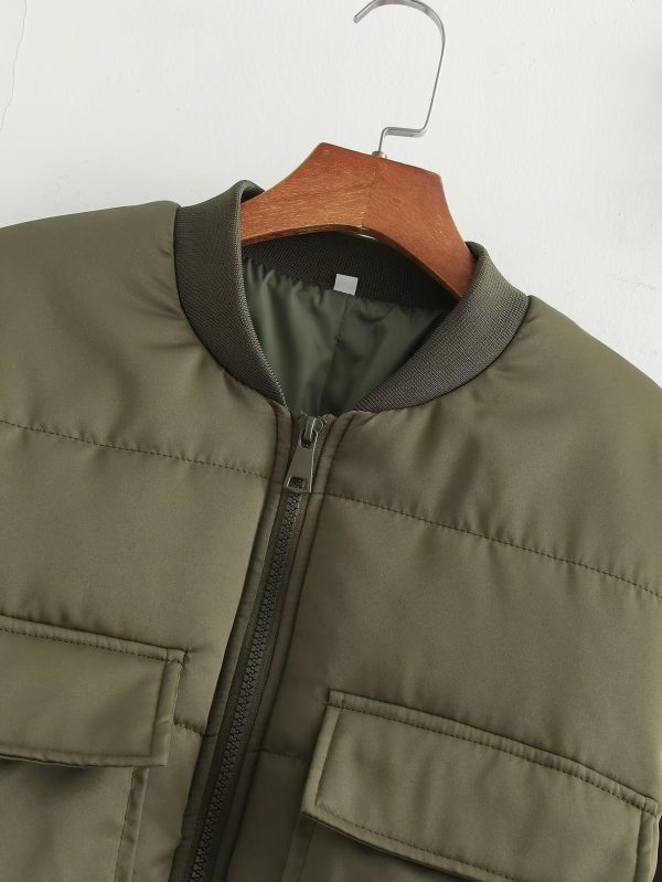 Army Green Double Pocket Jacket - Image 4