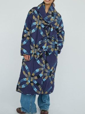 Stylish Extended Printed Cotton Coat