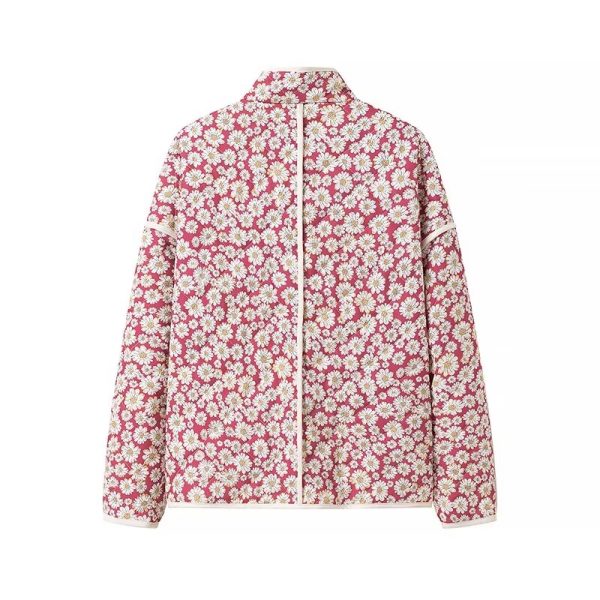 Trendy Pattern Print Padded Winter Jacket - Image 2