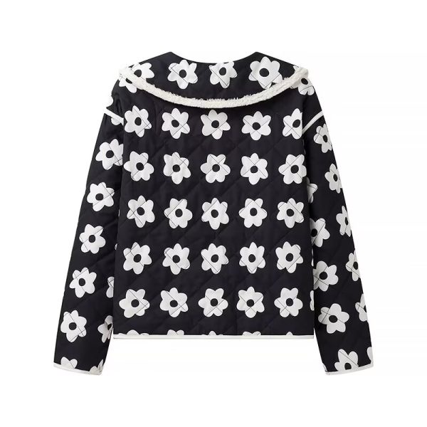 Chic Double-Sided Peter Pan Collar Coat - Image 2