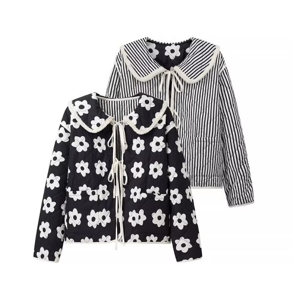 Chic Double-Sided Peter Pan Collar Coat - Image 3