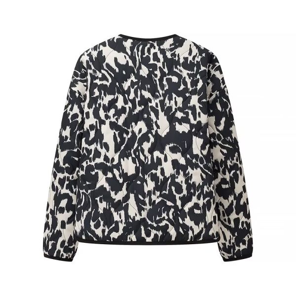 Stylish Printed Snap Button Jacket - Image 2