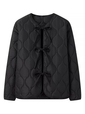 Lace-Up Mid-Length Cotton Puffer