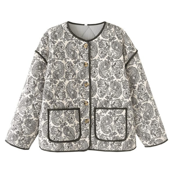 Printed Cotton Padded Coat - Image 2