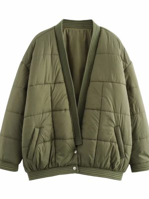 Casual Quilted Hooded Cotton Jacket