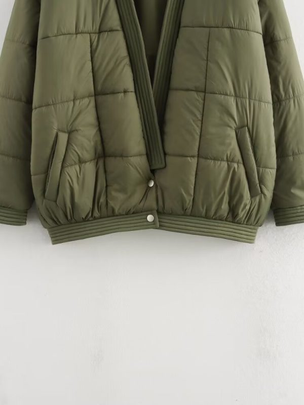 Casual Quilted Hooded Cotton Jacket - Image 3