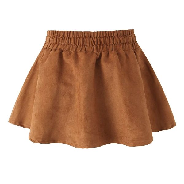 Retro Suede Lace-Up Skirt - Image 2