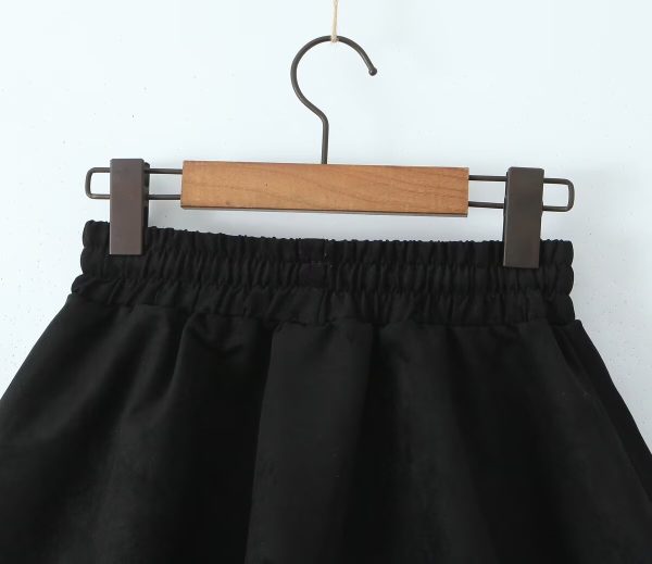 Retro Suede Lace-Up Skirt - Image 3