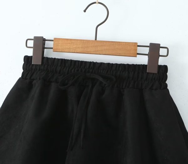 Retro Suede Lace-Up Skirt - Image 4