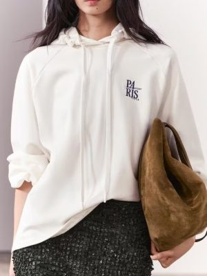 Women’s Embroidered Letter Hoodie