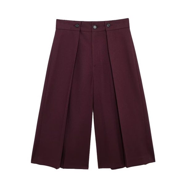 Women's Classic Pleated Long Shorts - Image 2