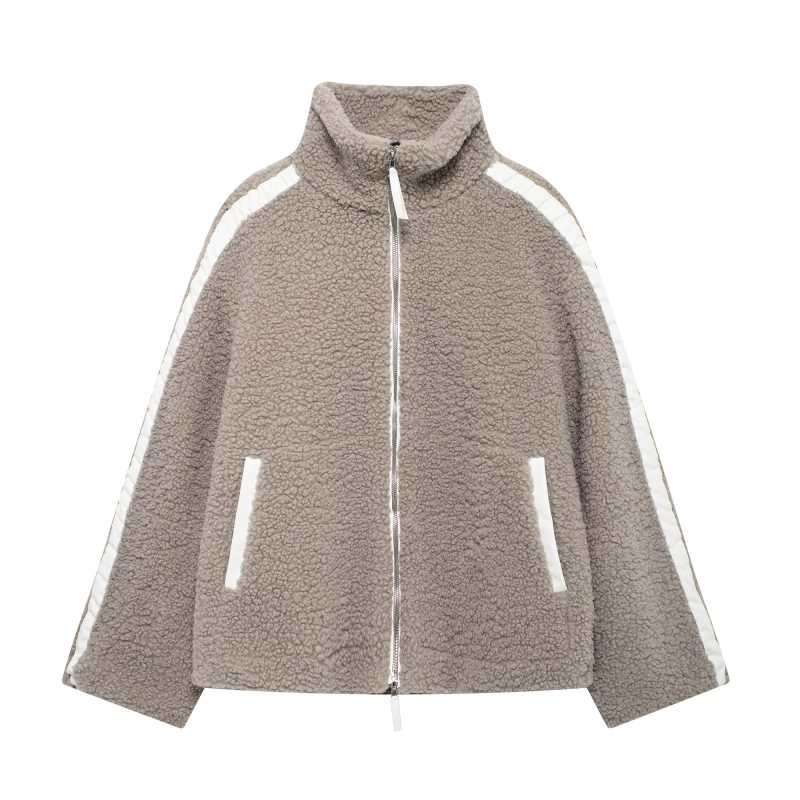Women's Loose Teddy Plush Zipper Coat