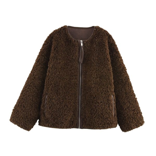 Women's French Style Faux Fur Jacket - Image 2