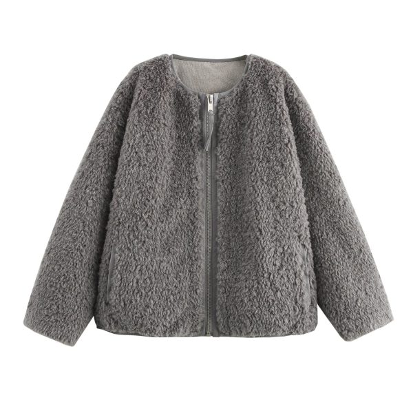 Women's French Style Faux Fur Jacket - Image 3