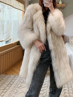 Women’s Raccoon Fur Trench Coat