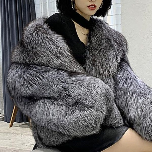 Women's Short Faux Fur Jacket