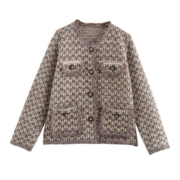 Women's Tassel Woven Knitted Coat - Image 4