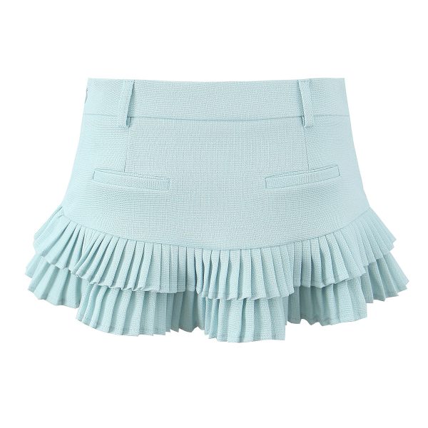 Low-Waist Sexy Pleated Skirt - Image 3