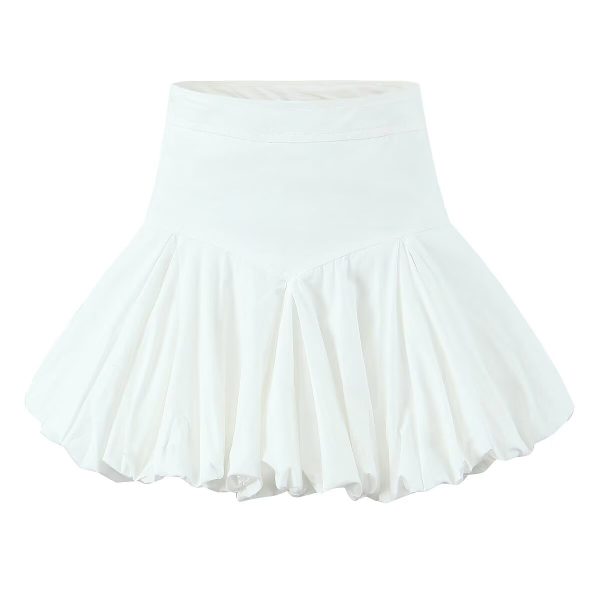 High-Waist Bubble A-Line Skirt