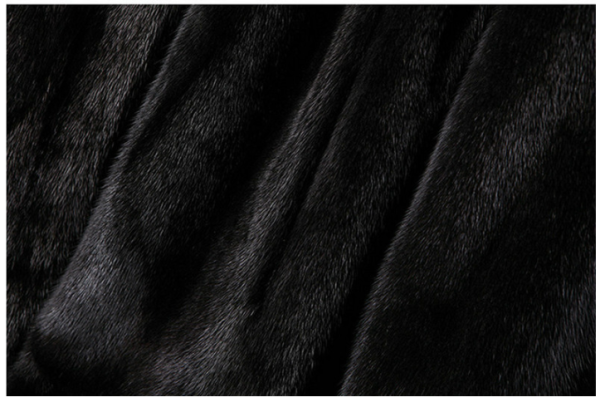 Women's Mid-Length Faux Mink Coat - Image 3