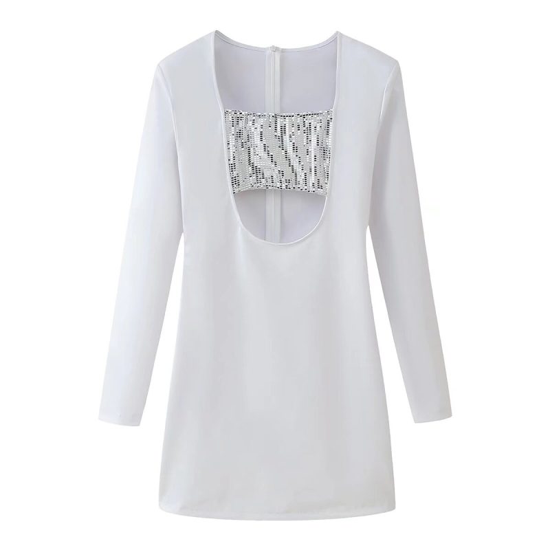 Sexy Sequin Cutout Corset Dress