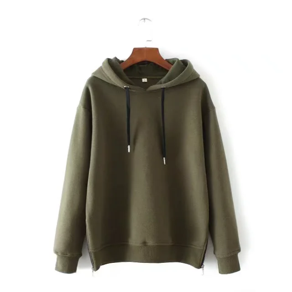 Women's Loose Zipper Sweatshirt - Image 2