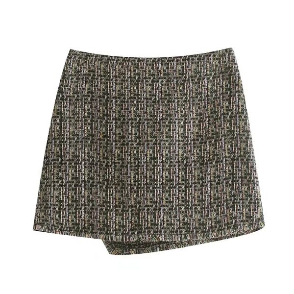 Woolen Fringe A-Line Skirt - Image 2