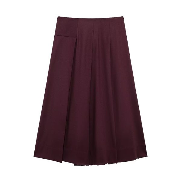 French Style Pleated Midi Dress - Image 2