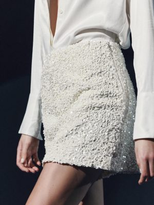 Beaded A-Line Winter Short Skirt