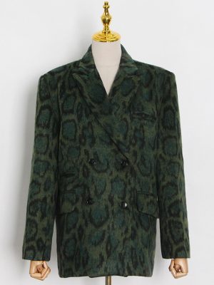 Women’s Leopard Print Polo Blazer