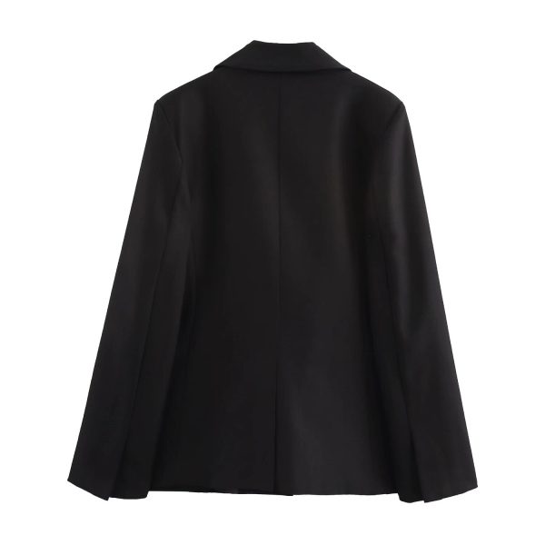 Women's Padded Shoulder Slim Blazer - Image 2