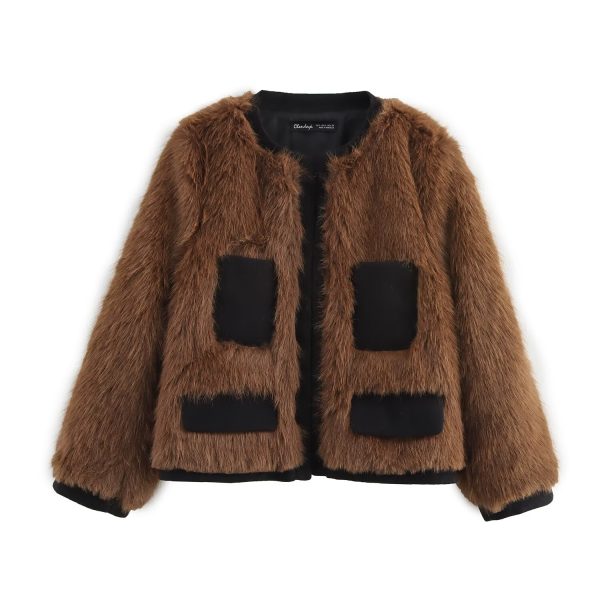 Women's Retro Faux Fur Short Coat