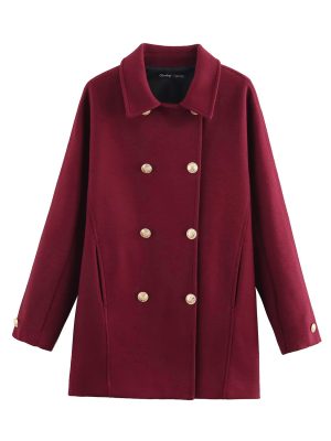 Women’s Retro Double-Breasted Lapel Coat