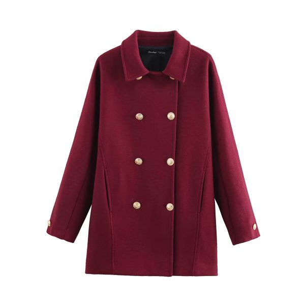 Women's Retro Double-Breasted Lapel Coat