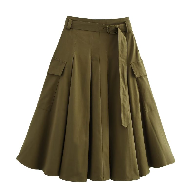 A-Line Workwear Midi Skirt - Image 2