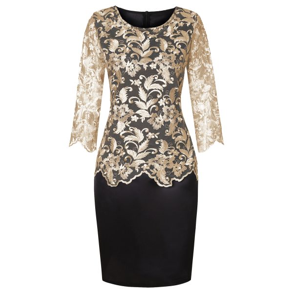 Lace Stitching Two-Piece Dress
