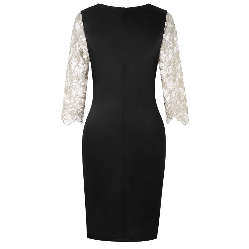 Lace Stitching Two-Piece Dress - Image 4