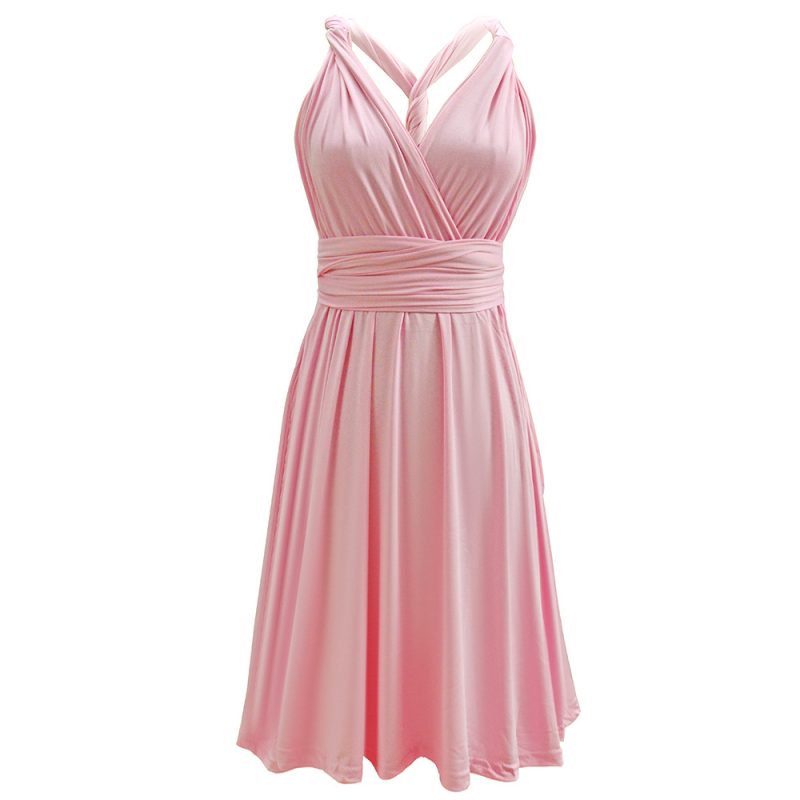 Multi-Way Backless Lace-Up Dress - Image 4
