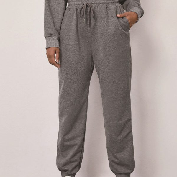 Women's Lace Ankle-Tied Harem Sweatpants - Image 3