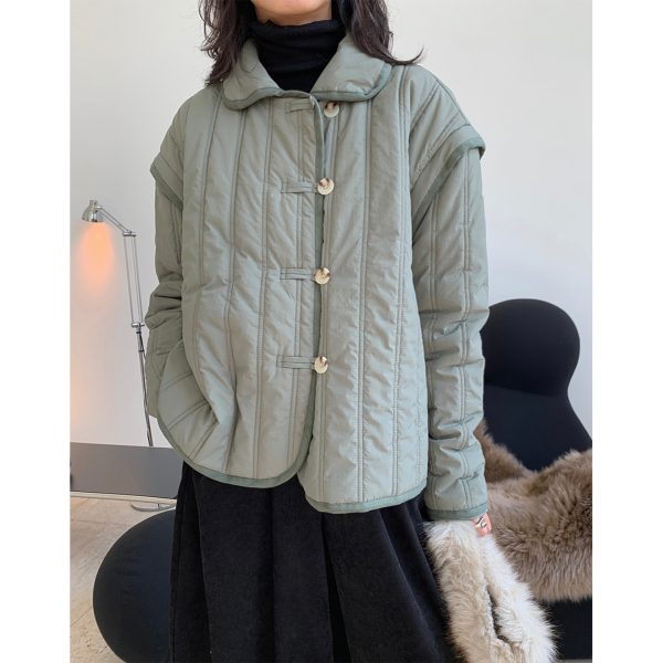 Women's Collared Cotton Padded Coat