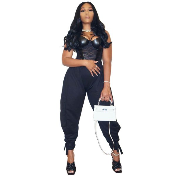 Women's Lace-Up Wide Leg Pants - Image 2