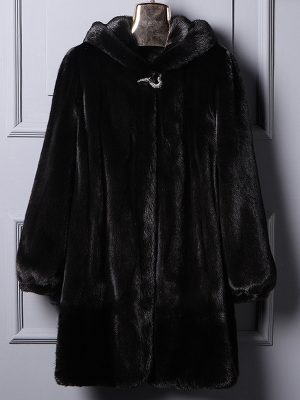 Women’s Mid-Length Faux Mink Coat