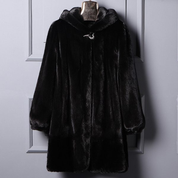 Women's Mid-Length Faux Mink Coat